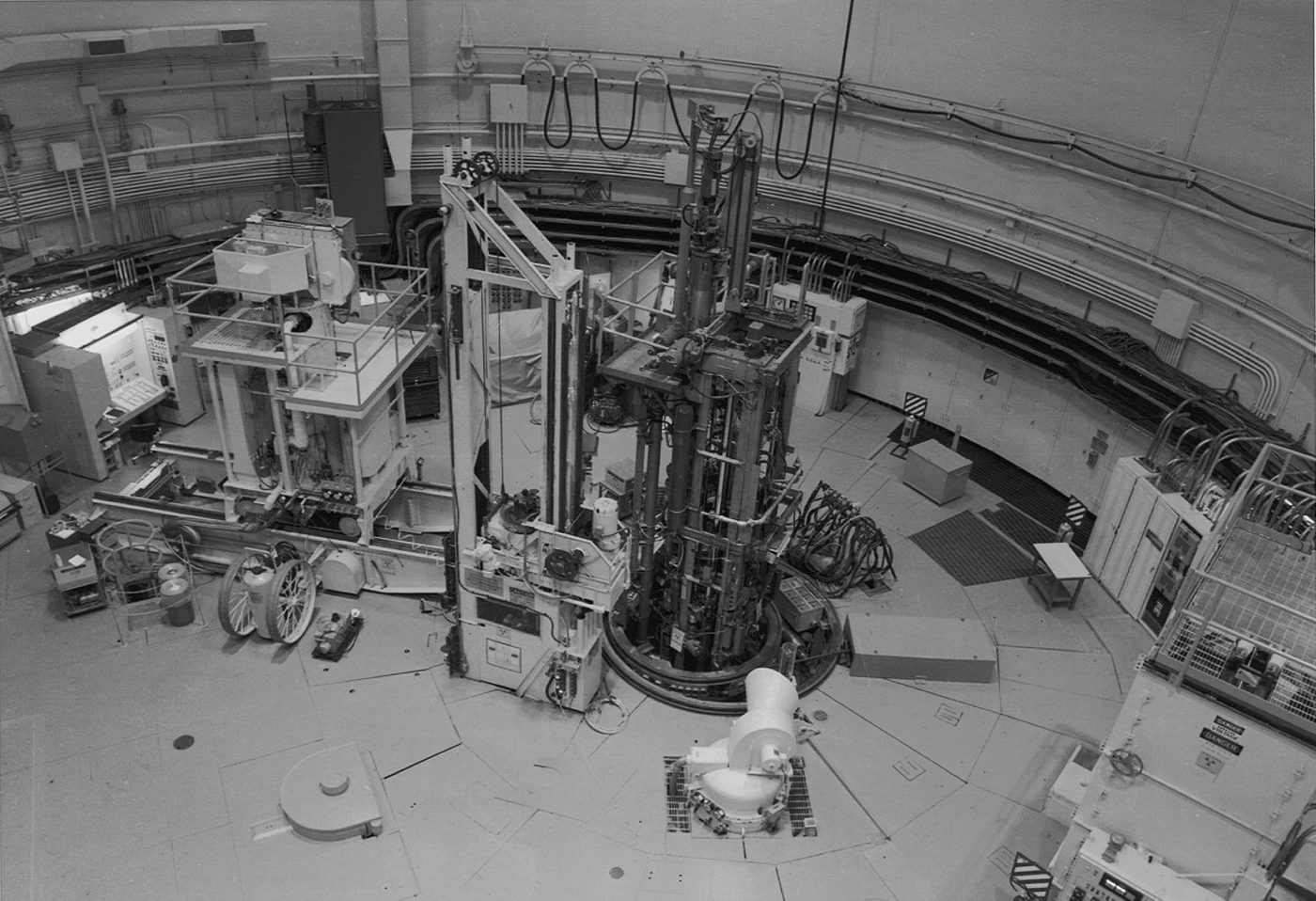 Interior view of the reactor operating floor of Experimental Breeder Reactor II at the Idaho site