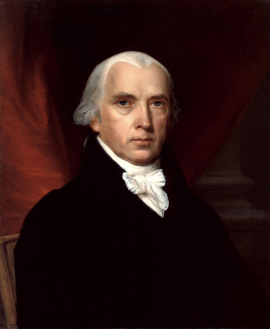 Portrait of James Madison in dark clothing