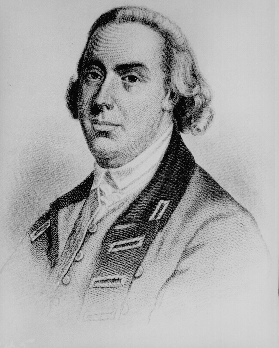 Portrait of General Thomas Gage in a red uniform with a gold-edged coat, painted by John Singleton Copley