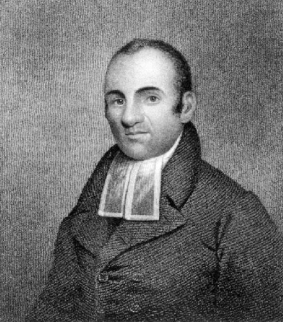 Engraved portrait of Lemuel Haynes, an older man in clerical dress with white hair