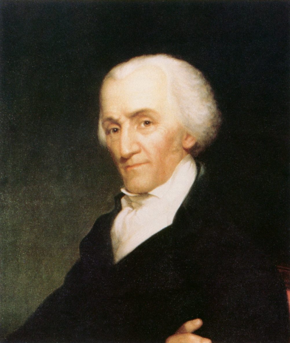 Portrait painting of Elbridge Gerry in a dark coat