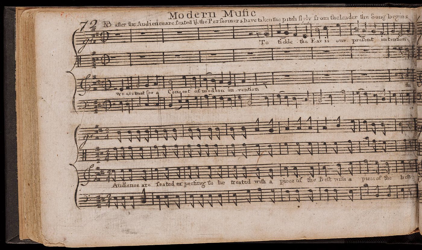 Page of engraved music from an eighteenth-century American tunebook