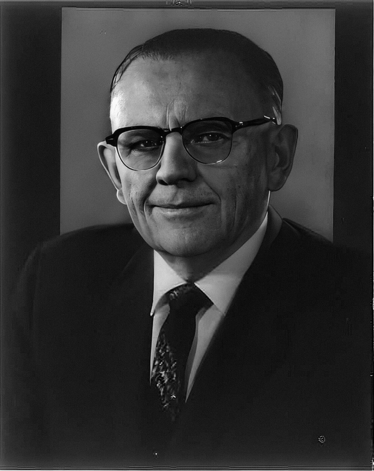Formal head-and-shoulders portrait of Representative Wayne N. Aspinall in a dark suit and tie
