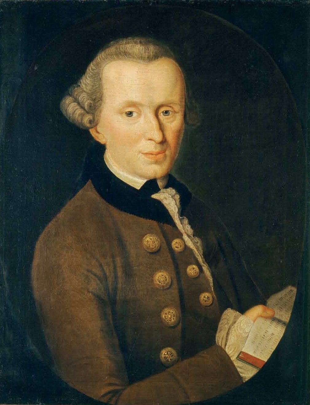 Painted portrait of Immanuel Kant as a man in his forties